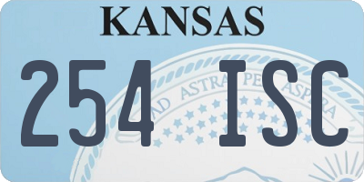 KS license plate 254ISC