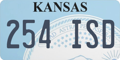 KS license plate 254ISD