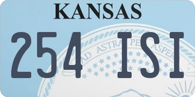 KS license plate 254ISI