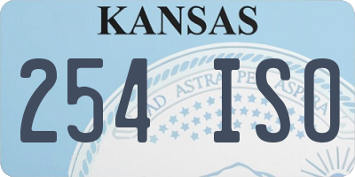 KS license plate 254ISO
