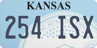 KS license plate 254ISX