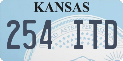 KS license plate 254ITD