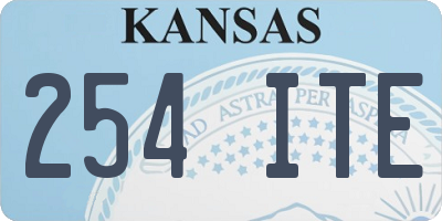 KS license plate 254ITE