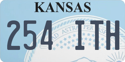 KS license plate 254ITH