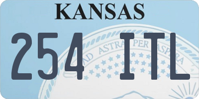 KS license plate 254ITL