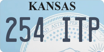 KS license plate 254ITP