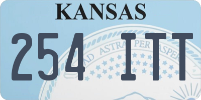KS license plate 254ITT