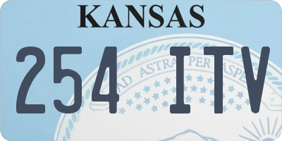 KS license plate 254ITV