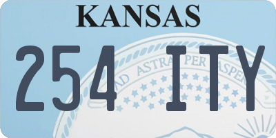 KS license plate 254ITY