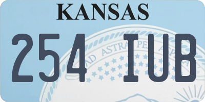 KS license plate 254IUB