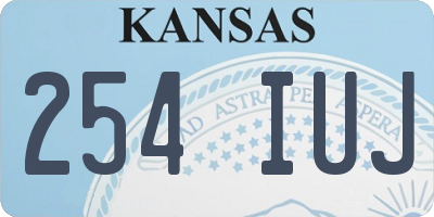 KS license plate 254IUJ