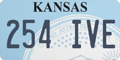 KS license plate 254IVE