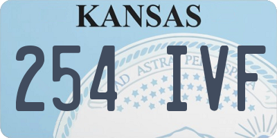 KS license plate 254IVF