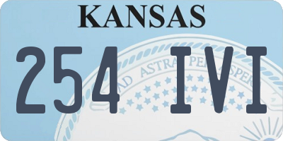 KS license plate 254IVI