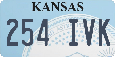 KS license plate 254IVK
