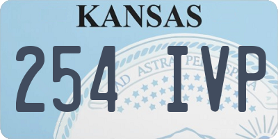KS license plate 254IVP