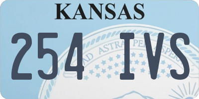 KS license plate 254IVS