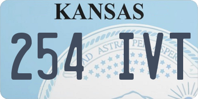 KS license plate 254IVT