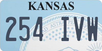 KS license plate 254IVW