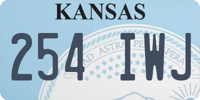 KS license plate 254IWJ