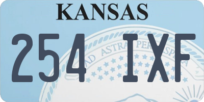 KS license plate 254IXF