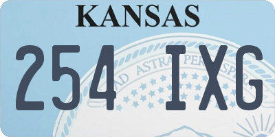 KS license plate 254IXG