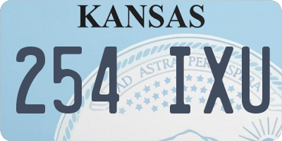 KS license plate 254IXU