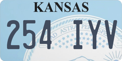 KS license plate 254IYV