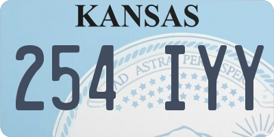 KS license plate 254IYY