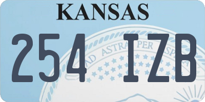 KS license plate 254IZB