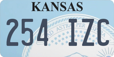 KS license plate 254IZC