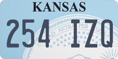 KS license plate 254IZQ