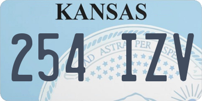 KS license plate 254IZV