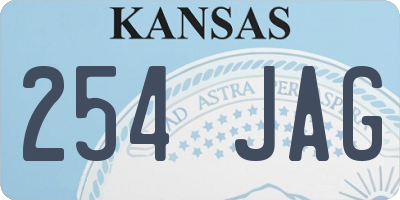 KS license plate 254JAG