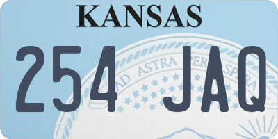 KS license plate 254JAQ