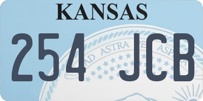 KS license plate 254JCB