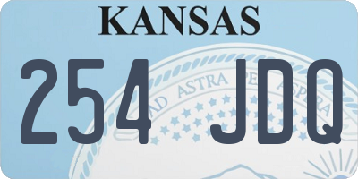 KS license plate 254JDQ