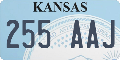 KS license plate 255AAJ