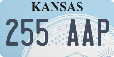 KS license plate 255AAP