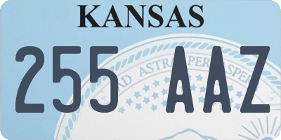 KS license plate 255AAZ