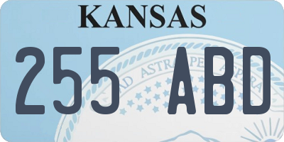 KS license plate 255ABD