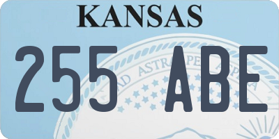 KS license plate 255ABE