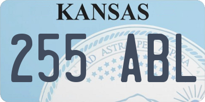 KS license plate 255ABL