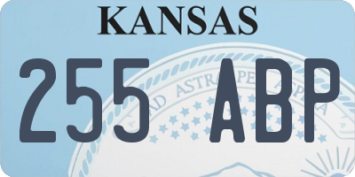 KS license plate 255ABP