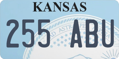 KS license plate 255ABU