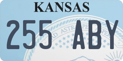 KS license plate 255ABY