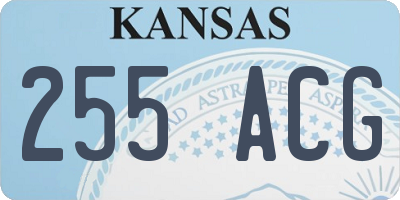 KS license plate 255ACG