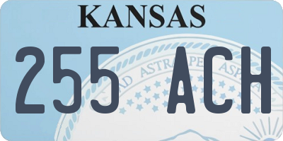 KS license plate 255ACH