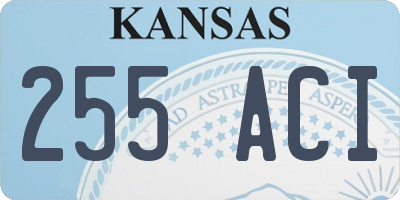 KS license plate 255ACI