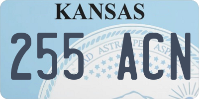 KS license plate 255ACN
